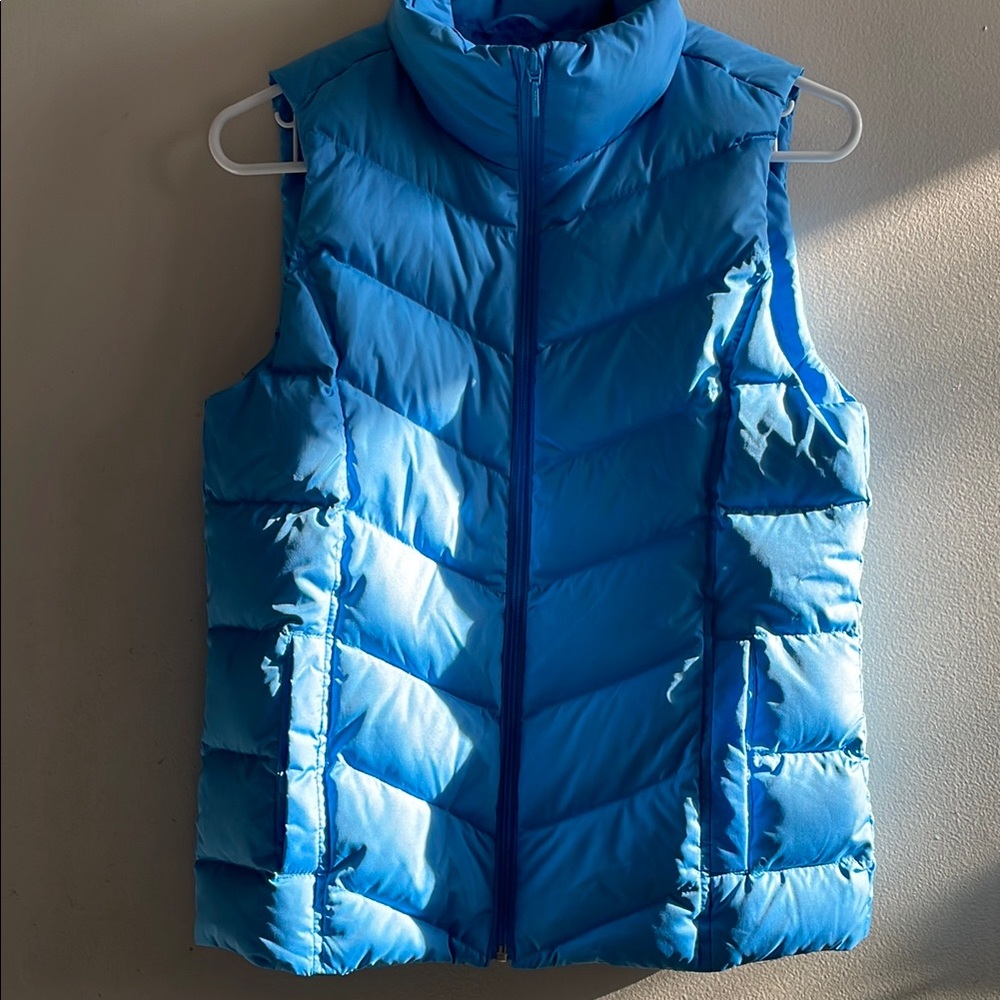 Blue Puffer Vest. Goose Down